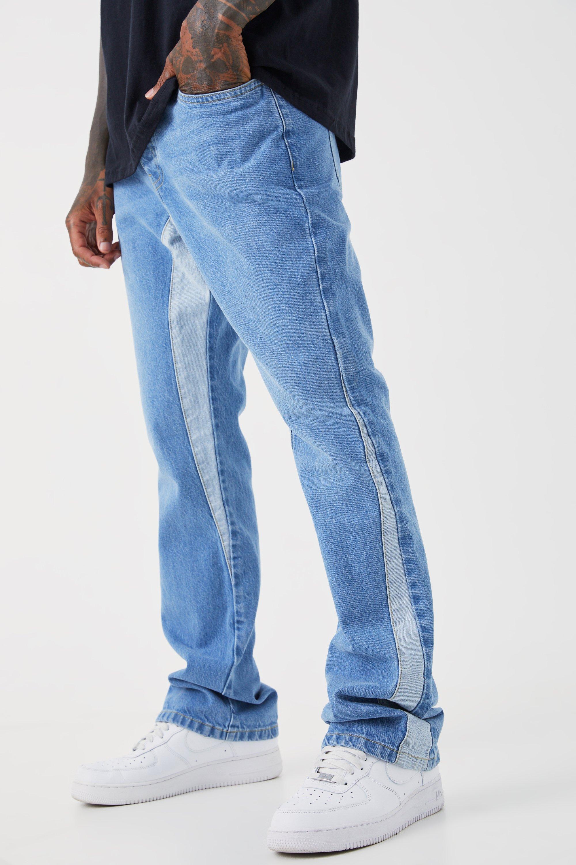 Slim Flare Panel Jeans | boohooMAN USA